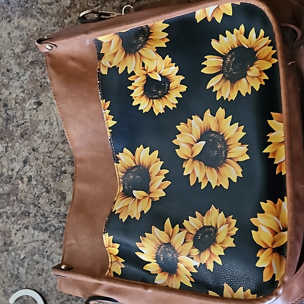 Large Sunflower design purse